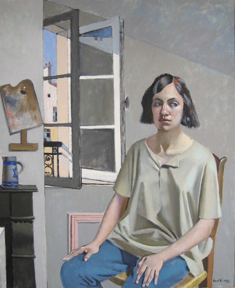 Huile sur toile, Portrait de Catherine Birau, 1992