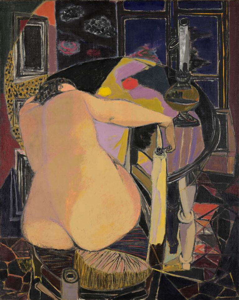 Huile sur toile, La femme au violet, 1951