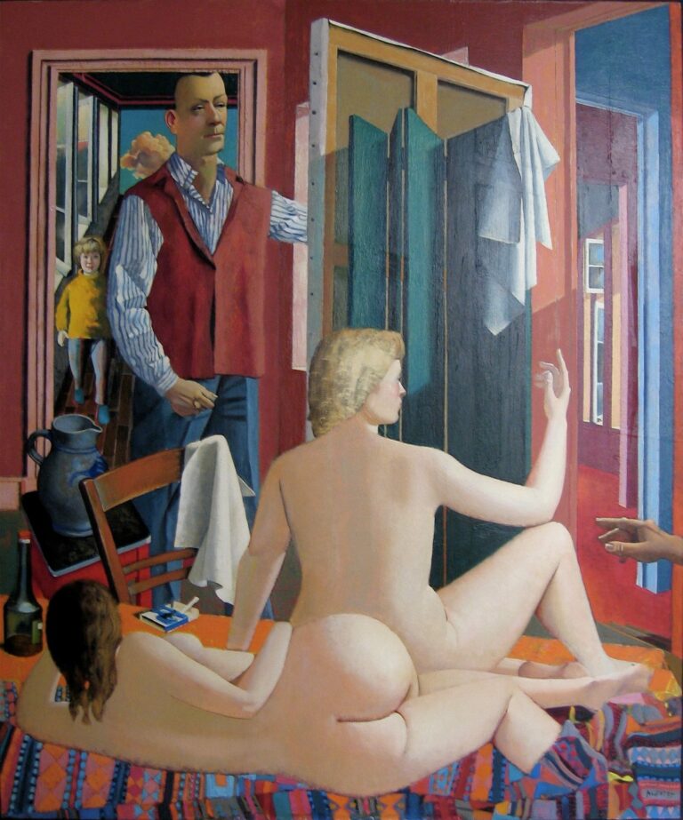 Huile sur toile, Ploufi derrière la porte, 1975