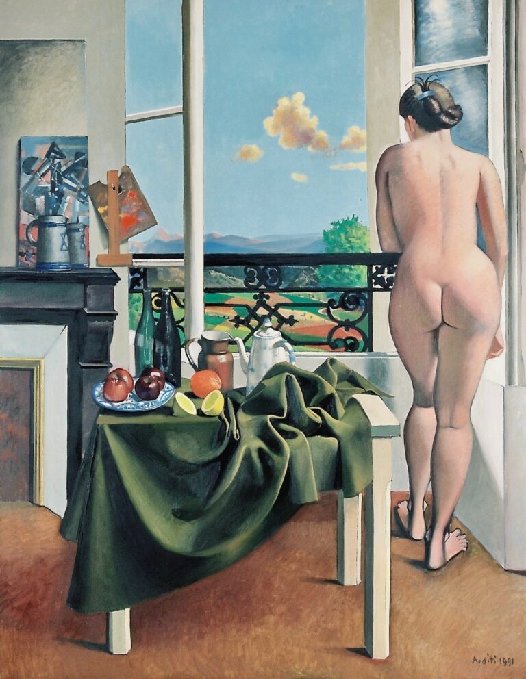 Huile sur toile, Grand nu à la fenêtre, 1991