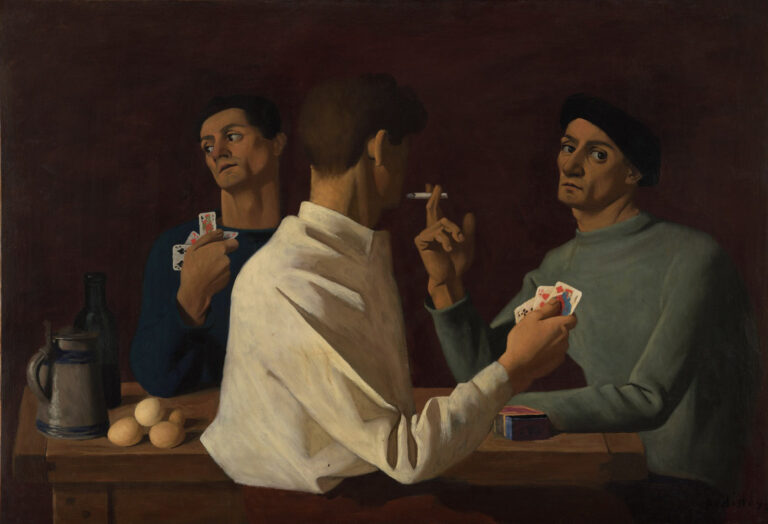 Huile sur toile, Les Joueurs de carte, 1945